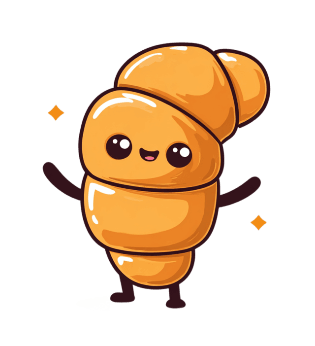 Croissant Claude mascot